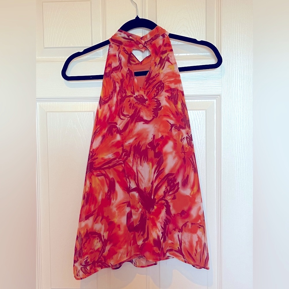 NWOT  Vibrant Floral Halter Top